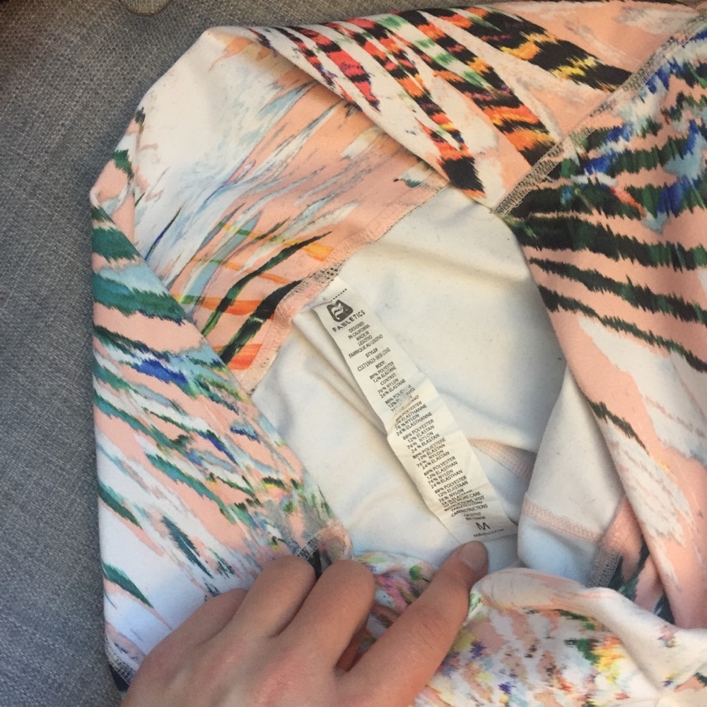 Fabletics High Waisted Printed Leggings Size M - image 2